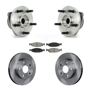 Front Hub Bearing Brake Rotor & Pads Kit For Jeep Grand Cherokee With Teves ATE Caliper KBB-105554
