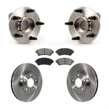 Front Hub Bearing Assembly Brake Rotor & Pad Kit For Chevrolet Impala Monte Carlo Non-ABS KBB-105557