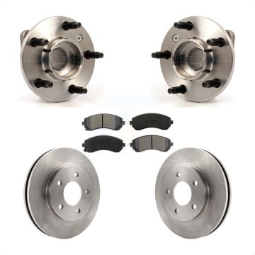 Front Hub Bearing Assembly Disc Brake Rotor & Pads Kit For Buick Rendezvous Pontiac Aztek KBB-105558