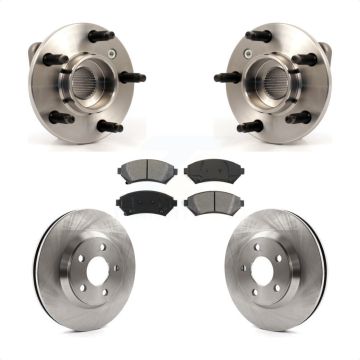 Front Hub Bearing Disc Brake Rotor Pads Kit For 2005 Chevrolet Impala Monte Carlo Non-ABS KBB-105562