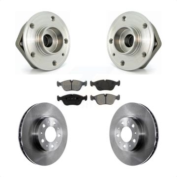 Front Hub Bearing Assembly Disc Brake Rotors And Pads Kit For 1999-2000 Volvo S70 V70 C70 KBB-105569