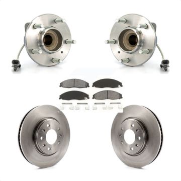 Front Hub Bearing Assembly Brake Rotor And Pad Kit For Cadillac CTS With Sport Suspension KBB-105573