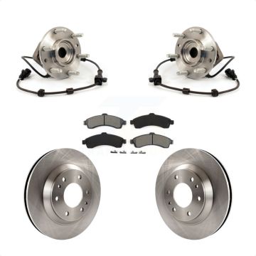 Front Hub Bearing Disc Brake Rotor Pad Kit For GMC Envoy Chevrolet Trailblazer Oldsmobile KBB-105576