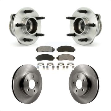 Front Hub Bearing Brake Rotor & Pads Kit For Saturn Vue Pontiac Torrent Chevrolet Equinox KBB-105582