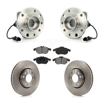 Front Hub Bearing Disc Brake Rotor & Pad Kit For Saab 9-3 With 302mm Diameter KBB-105583