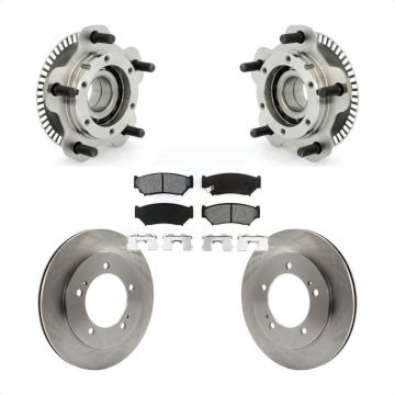 Front Hub Bearing Disc Brake Rotor Pads Kit For 2001-2004 Chevrolet Tracker Suzuki Vitara KBB-105588