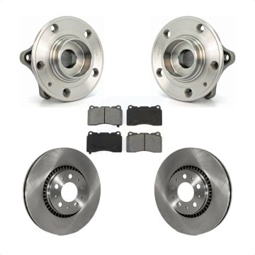 Front Hub Bearing Brake Rotor Pad Kit For 05-07 Volvo V70 With 305mm Diameter KBB-105593
