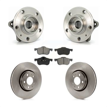 Front Hub Bearing Brake Rotor Pads Kit For 2008 Volvo S60 With 316mm Diameter KBB-105595