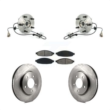 Front Hub Bearing Assembly Disc Brake Rotors And Pads Kit For 2004-2006 Chrysler Pacifica KBB-105598
