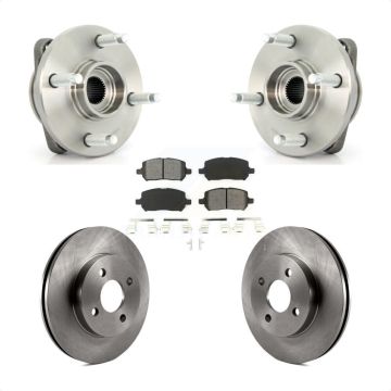 Front Hub Bearing Brake Rotor Pads Kit For Chevrolet Cobalt Pontiac G5 Saturn Ion Pursuit KBB-105603