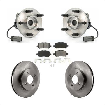 Front Hub Bearing Brake Rotor & Pads Kit For Saturn Ion Pontiac Pursuit With 5 Lug Wheels KBB-105605