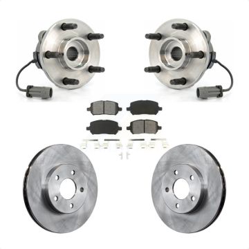 Front Hub Bearing Assembly Disc Brake Rotors And Pads Kit For Chevrolet Cobalt Pontiac G5 KBB-105608