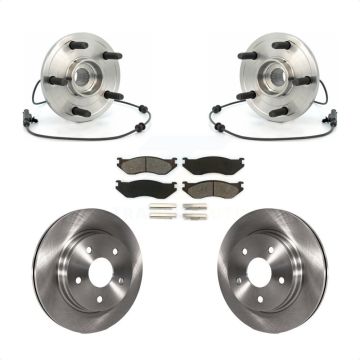 Front Hub Bearing Assembly Disc Brake Rotors And Pads Kit For 2004-2005 Dodge Durango KBB-105610