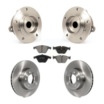 Front Hub Bearing Assembly Disc Brake Rotors And Pads Kit For BMW 530i 525i 528i KBB-105611