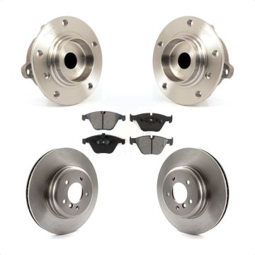 Front Hub Bearing Assembly Disc Brake Rotor And Pad Kit For BMW 650i 645Ci 550i 545i 535i KBB-105612