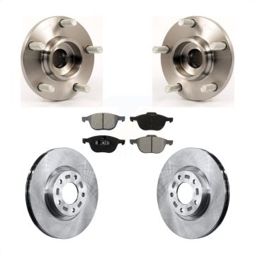 Front Hub Bearing Assembly Disc Brake Rotors And Semi-Metallic Pads Kit For Mazda 3 2.3L KBB-105613