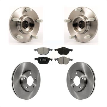 Front Hub Bearing Assembly Disc Brake Rotors And Semi-Metallic Pads Kit For Mazda 3 2.0L KBB-105614