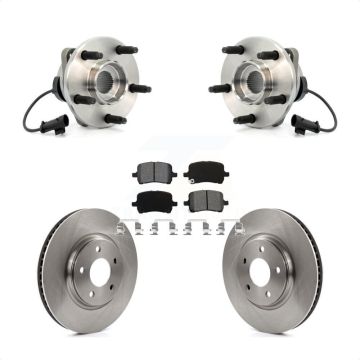 Front Hub Bearing Assembly Disc Brake Rotor & Pad Kit For Chevrolet Malibu HHR Pontiac G6 KBB-105615
