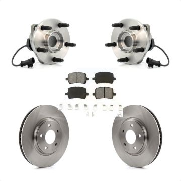 Front Hub Bearing Disc Brake Rotor & Pads Kit For Chevrolet Malibu Pontiac G6 Saturn Aura KBB-105616