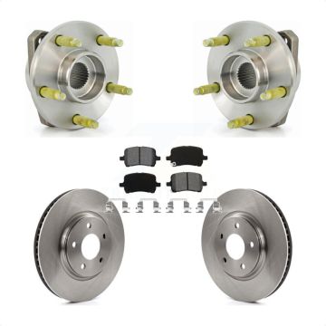 Front Hub Bearing Assembly Disc Brake Rotors And Pads Kit For Chevrolet Malibu Pontiac G6 KBB-105620