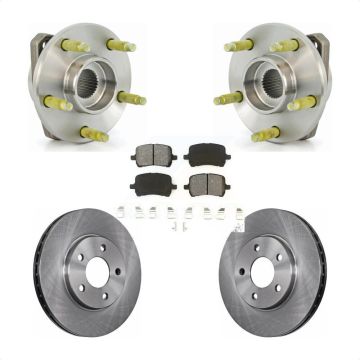 Front Hub Bearing Assembly Disc Brake Rotors And Pads Kit For Chevrolet Malibu Pontiac G6 KBB-105623