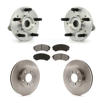 Front Hub Bearing Assembly Disc Brake Rotors And Pads Kit For Mitsubishi Endeavor KBB-105625