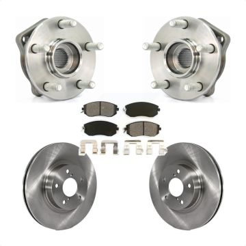 Front Hub Bearing Assembly Disc Brake Rotor And Semi-Metallic Pads Kit For Subaru Impreza KBB-105627