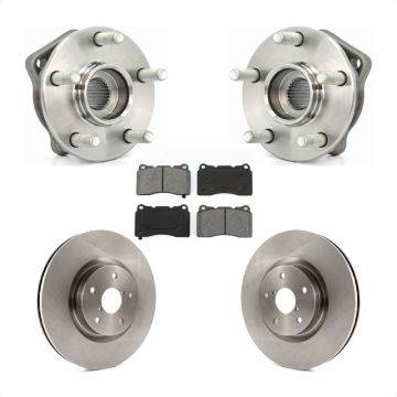 Front Hub Bearing Assembly Disc Brake Rotor And Pads Kit For 2014 Subaru WRX Limited Base KBB-105632