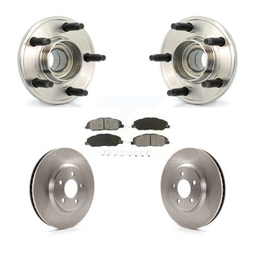 Front Hub Bearing Assembly Disc Brake Rotors And Semi-Metallic Pads Kit For Ford Mustang KBB-105637