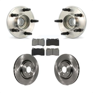 Front Hub Bearing Assembly Disc Brake Rotors And Semi-Metallic Pads Kit For Ford Mustang KBB-105638