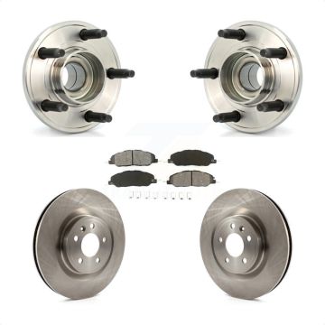 Front Hub Bearing Assembly Disc Brake Rotors And Semi-Metallic Pads Kit For Ford Mustang KBB-105639