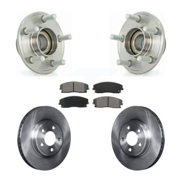 Front Hub Bearing Brake Rotor & Pads Kit For Dodge Chrysler 300 Charger Challenger Magnum KBB-105642