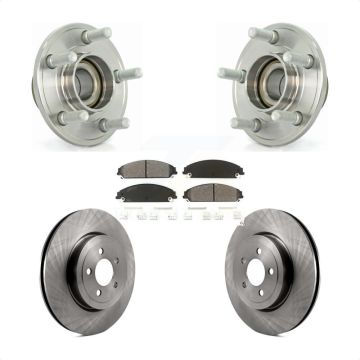 Front Hub Bearing Brake Rotor & Pads Kit For Dodge Chrysler 300 Charger Challenger Magnum KBB-105643
