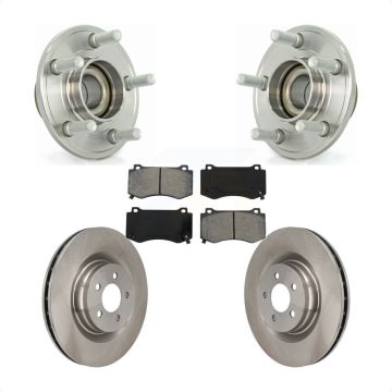 Front Hub Bearing Brake Rotor & Pads Kit For Dodge Chrysler 300 Charger Challenger Magnum KBB-105644