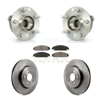 Front Hub Bearing Brake Rotor & Pads Kit For Dodge Chrysler 300 Charger Challenger Magnum KBB-105646