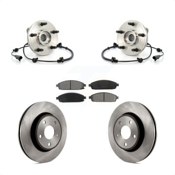 Front Hub Bearing Assembly Disc Brake Rotor And Pad Kit For Jeep Grand Cherokee Commander KBB-105652