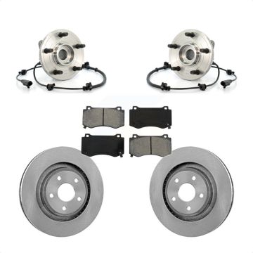 Front Hub Bearing Assembly Brake Rotor And Pad Kit For 2006-2010 Jeep Grand Cherokee SRT8 KBB-105653