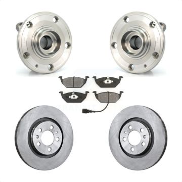 Front Hub Bearing Assembly Disc Brake Rotors And Pads Kit For Volkswagen Jetta KBB-105662