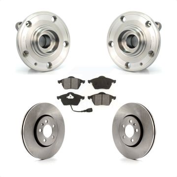 Front Hub Bearing Assembly Disc Brake Rotors And Pads Kit For Volkswagen Jetta KBB-105663