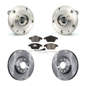 Front Hub Bearing Brake Rotor Pads Kit For Volkswagen Jetta Beetle Rabbit Audi Eos A3 GTI KBB-105667