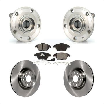 Front Hub Bearing Assembly Disc Brake Rotor Pad Kit For Volkswagen CC GTI Audi A3 Quattro KBB-105668