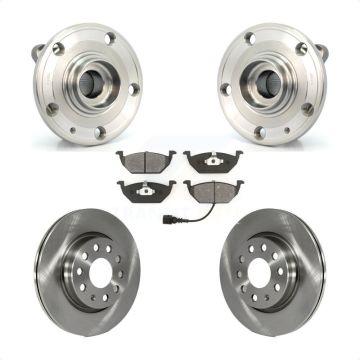 Front Hub Bearing Assembly Disc Brake Rotors And Pads Kit For Volkswagen Jetta KBB-105670