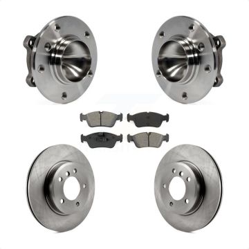 Front Hub Bearing Assembly Disc Brake Rotor And Semi-Metallic Pads Kit For 2006 BMW 325Ci KBB-105671