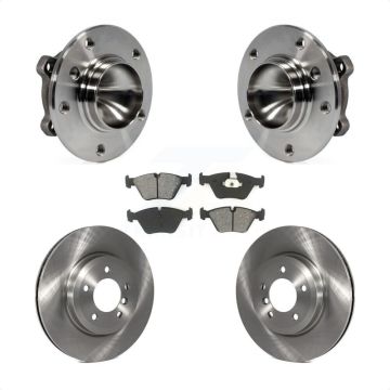 Front Hub Bearing Assembly Disc Brake Rotor And Semi-Metallic Pads Kit For 2006 BMW 330Ci KBB-105672