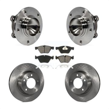 Front Hub Bearing Assembly Disc Brake Rotors And Pads Kit For BMW 128i 328i 323i 325i KBB-105673