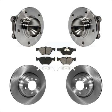 Front Hub Bearing Assembly Disc Brake Rotors And Semi-Metallic Pads Kit For 2006 BMW 330i KBB-105675