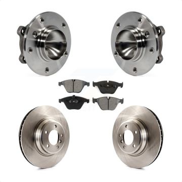 Front Hub Bearing Assembly Disc Brake Rotors And Pads Kit For BMW 335i 335is 335d KBB-105676