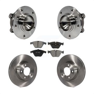 Front Hub Bearing Assembly Disc Brake Rotors And Semi-Metallic Pads Kit For BMW 328i X1 KBB-105677