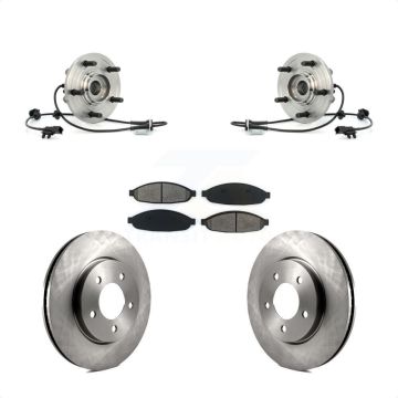 Front Hub Bearing Assembly Disc Brake Rotors And Pads Kit For 2007-2008 Chrysler Pacifica KBB-105685