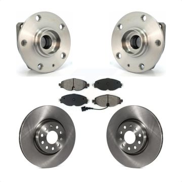Front Hub Bearing Assembly Disc Brake Rotors And Pads Kit For Volkswagen Golf Alltrack KBB-105689